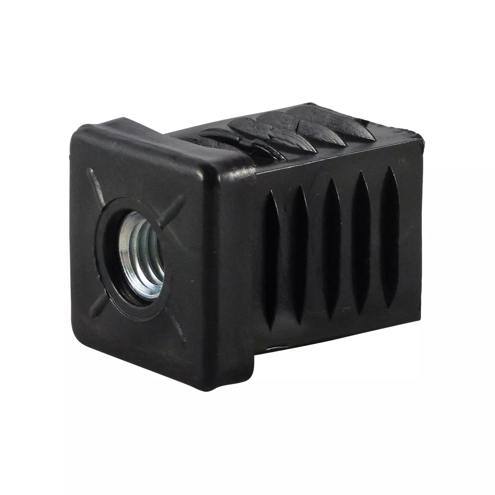 Insteekdop met Draadbus 25X25 M10 ZwartWART Insteekdop met Draadbus 25X25 M10 ZwartWART